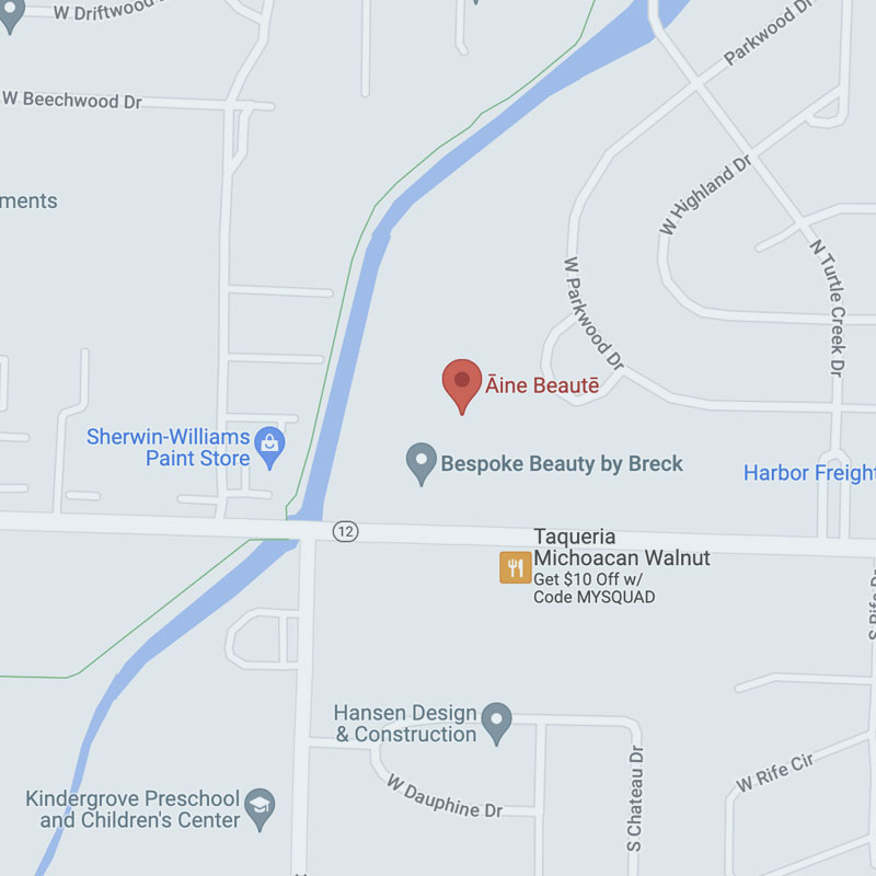 Map to Aine Beaute, 201 S. 20th St. Suite 4, Rogers AR